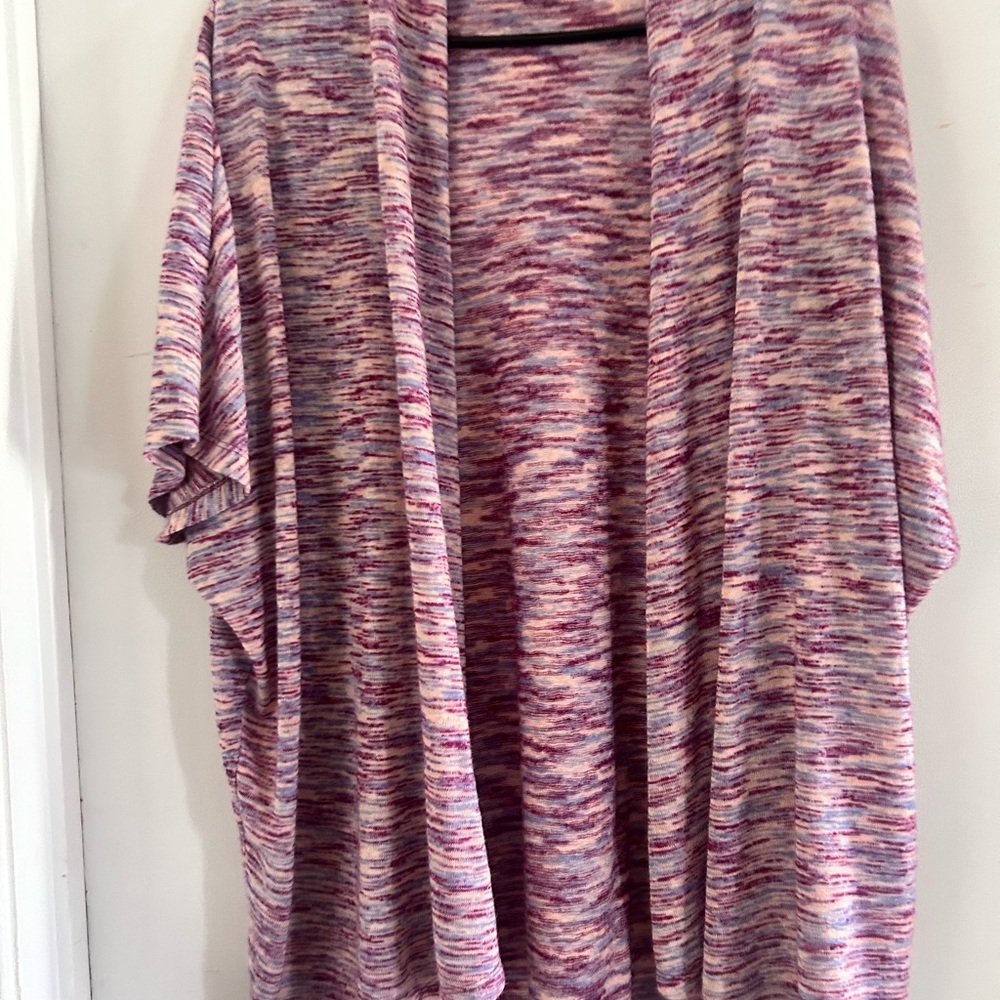 Multicolor Knit Open Cardigan